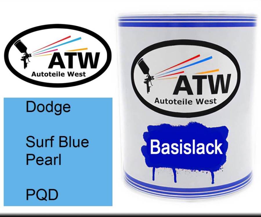 Dodge, Surf Blue Pearl, PQD: 1L Lackdose, von ATW Autoteile West.